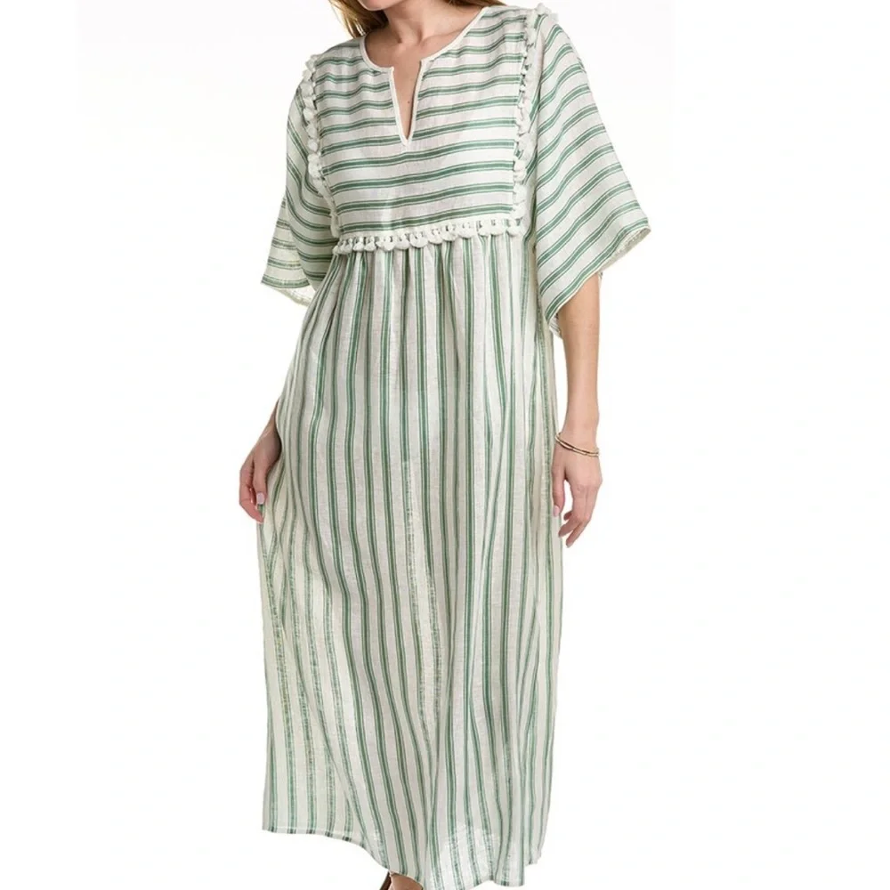 Tory Burch Striped Caftan (large) - Picture 1 of 5